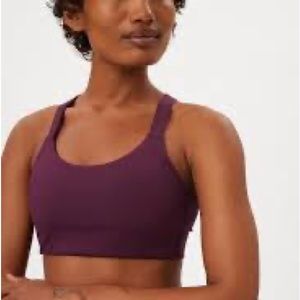 Girlfriend Collective Plum Lou V-Back Bra (medium)